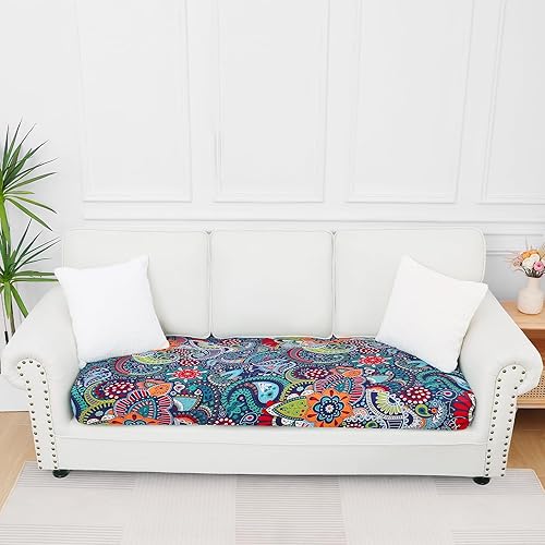 Miniatura 385 de Smiry Fundas de cojín de sofá con estampado, fundas de sofá elásticas y suaves para sofá, funda de sofá antideslizante lavable protector de muebles