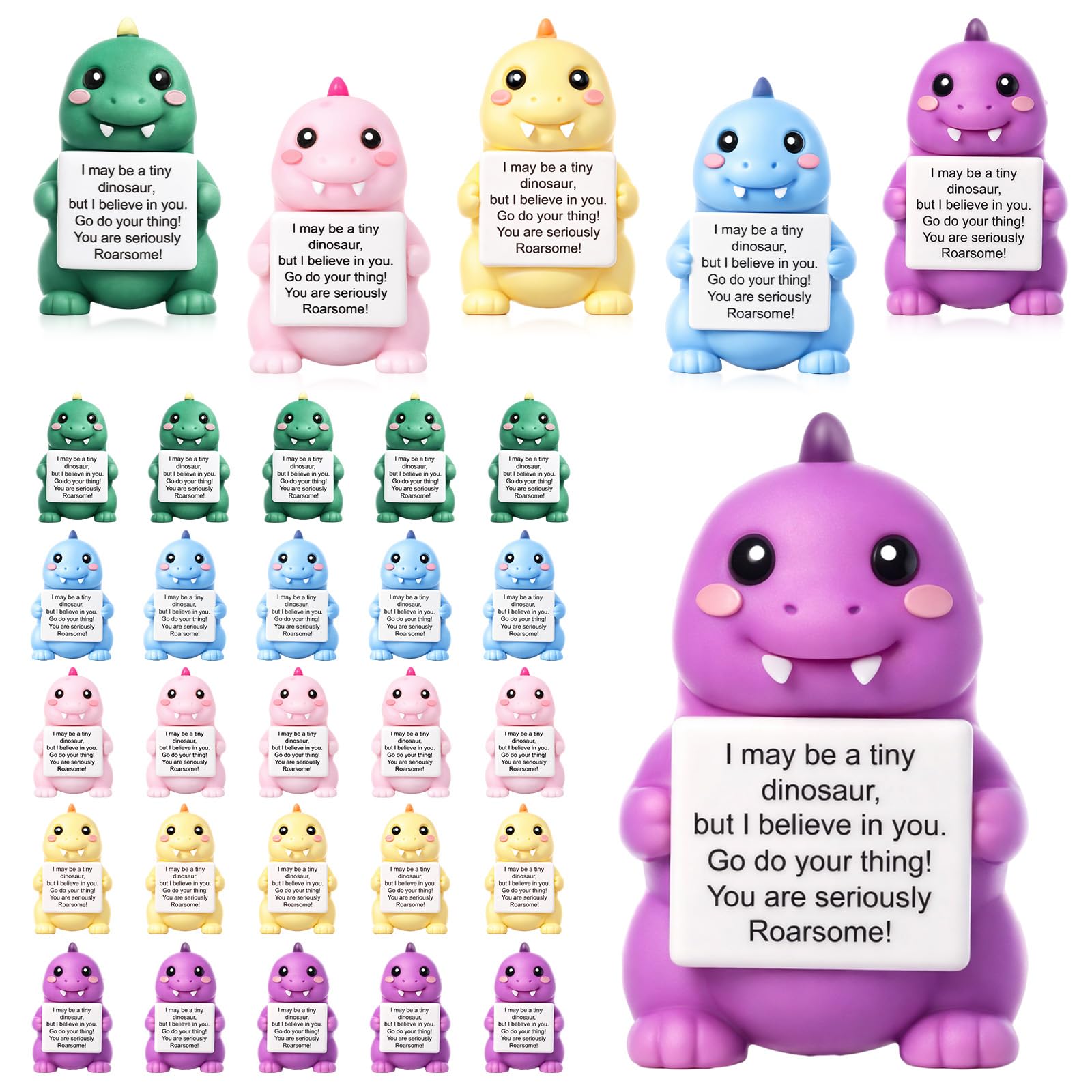 Mini Rubber Dinosaur Toys - 25 Pack -1