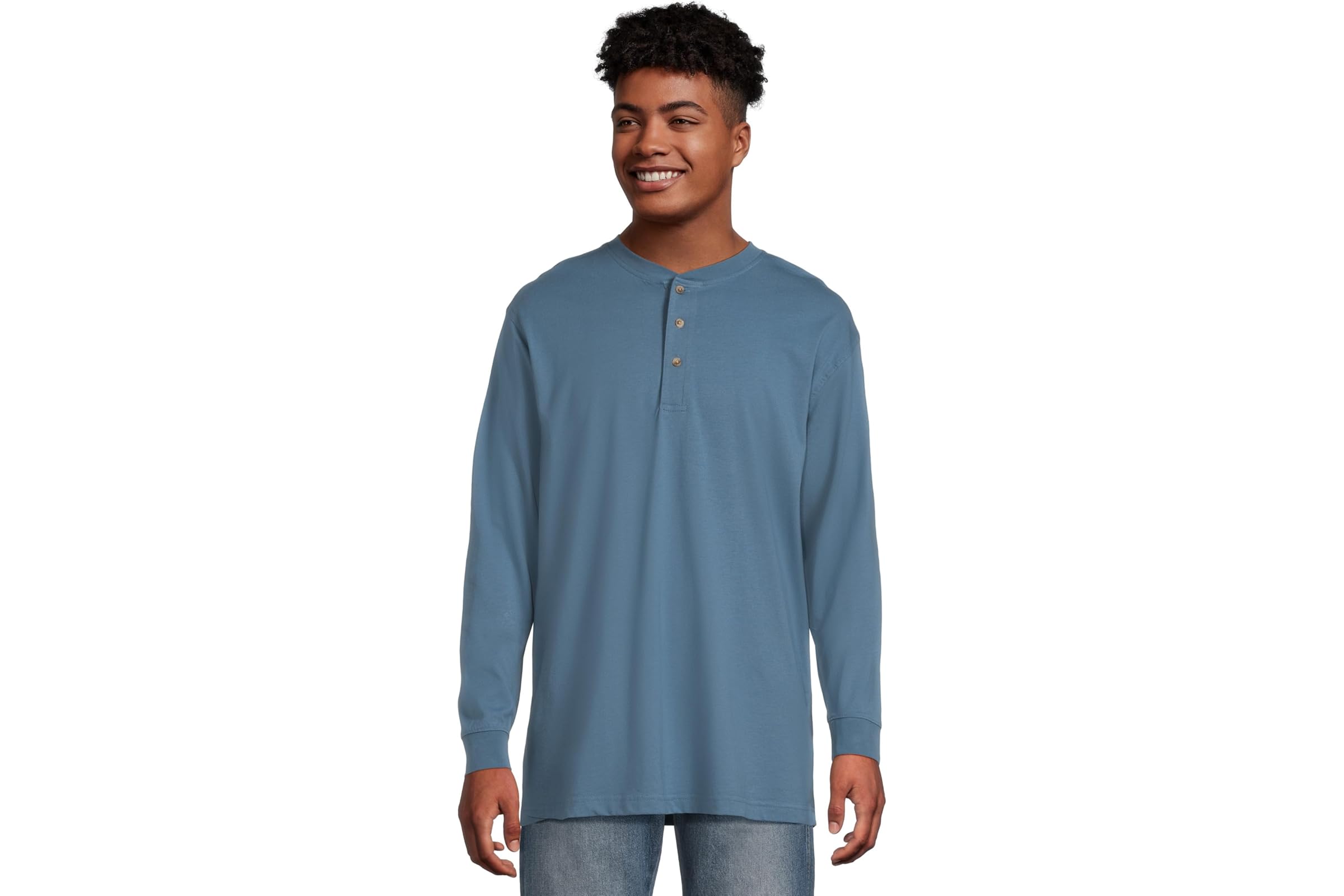Мужская рубашка L.L.Bean Carefree Unshrinkable Tee Traditional Fit Long-Sleeve Henley