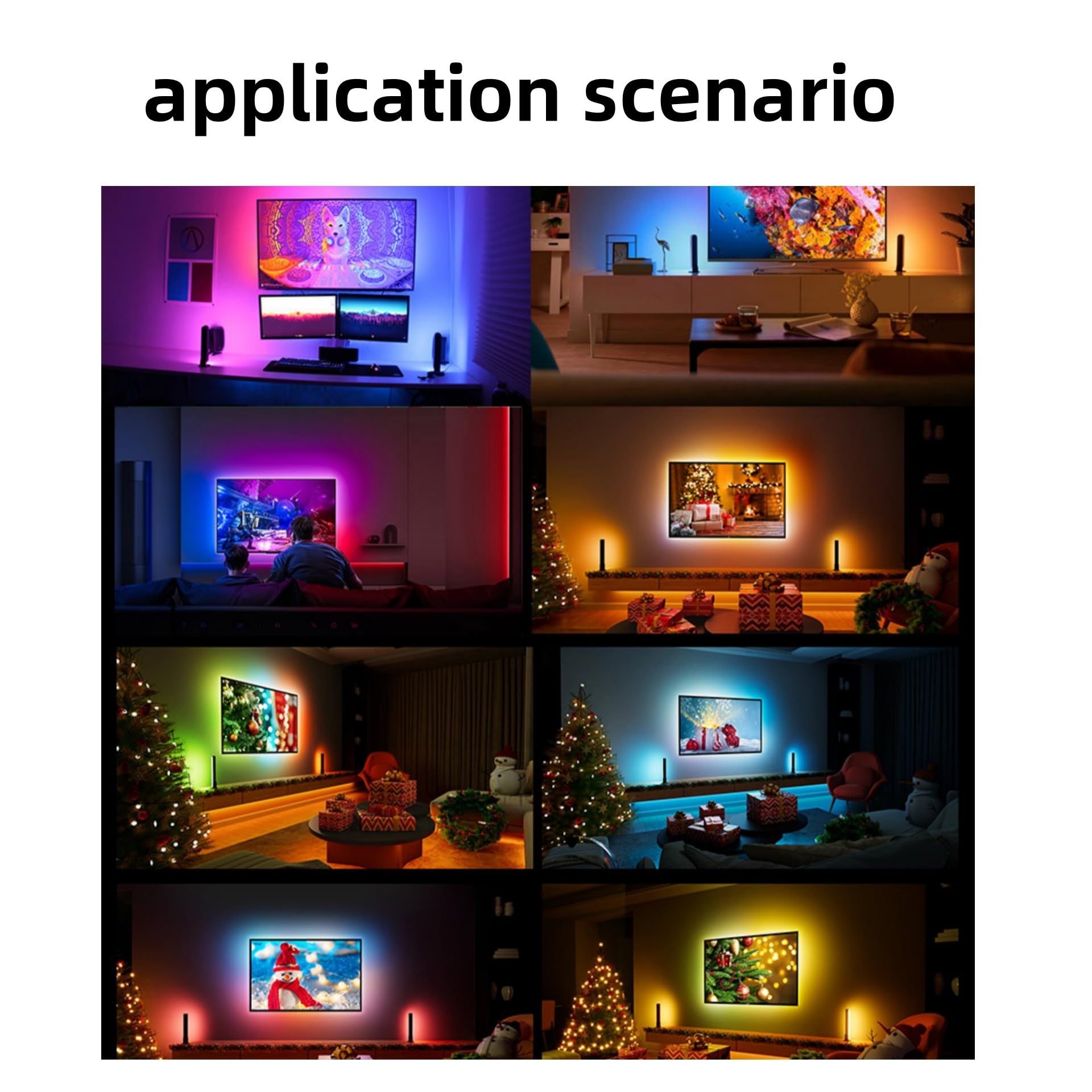 TV Led Retroiluminacion 5V Phantom RGB Misma Pantalla Luz Ambiente Detras De TV Luces Led TV Computer Sync Camara Color Toma De Luz Streaming Inteligente Led Strip Light(Drip Glue,20cm)