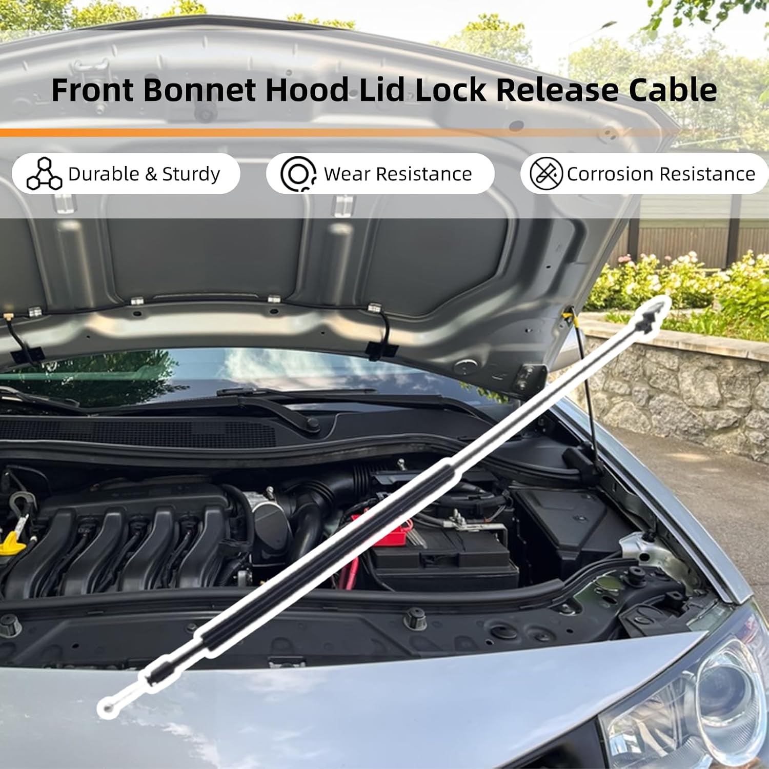 5C7823531 Front Engine Bonnet Hood Lid Lock Release Cable Compatible with VW Jetta 2011-2018