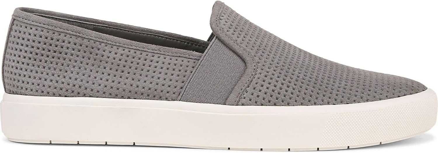Vince Women's Blair 5 Slip on Sneaker - Stone Gray Suede 7 Medium - Image 2
