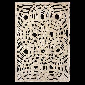 Amate Bark Paper from Mexico- Circular Woven Blanco 15.5x23 Inch Sheet