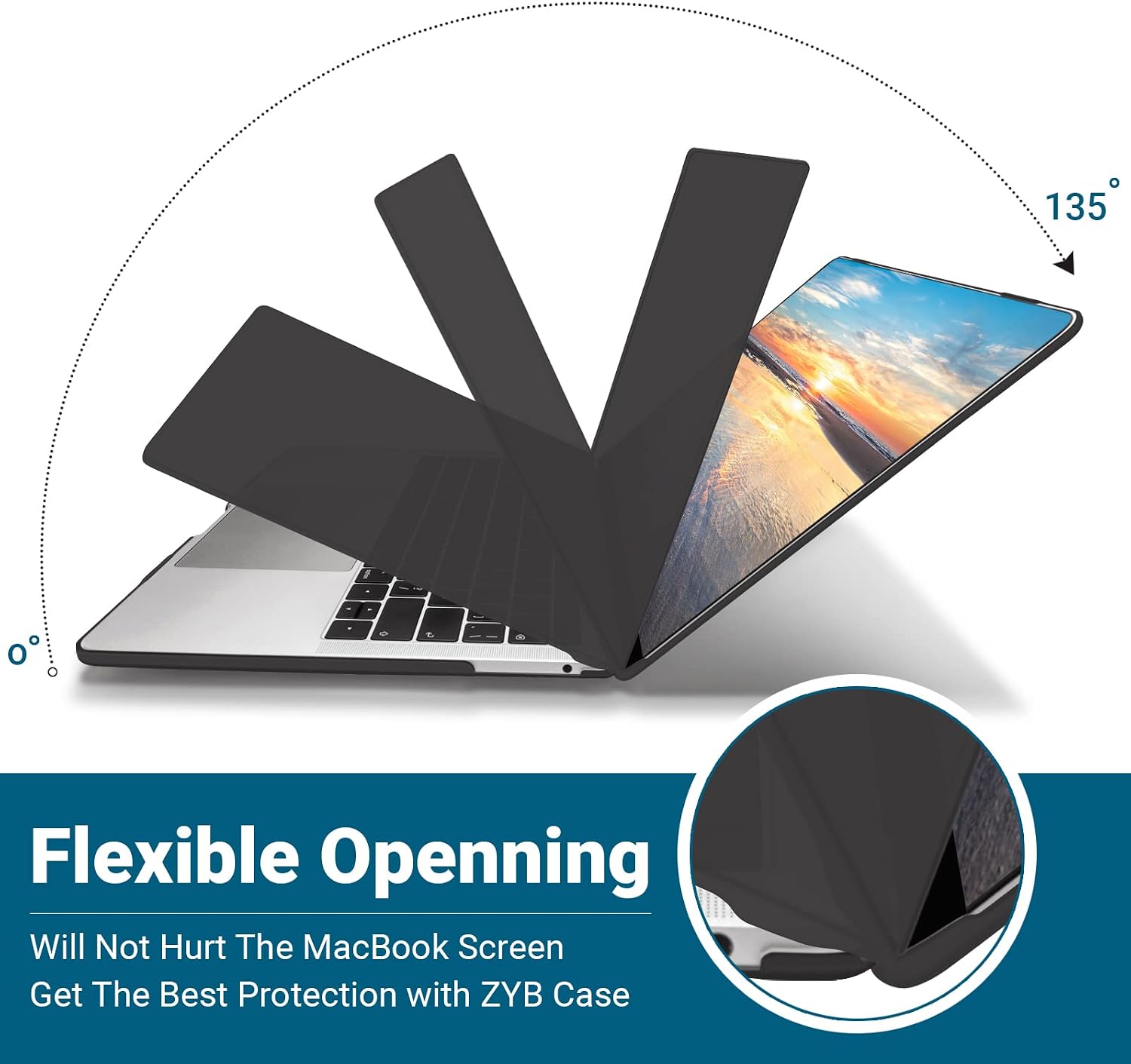 ZYB Compatible with MacBook Pro 13 Inch Case M2 M1 2022-2016 (A2338/A2289/A2251/A2159/A1989/A1706/A1708) Touch Bar - Image 5