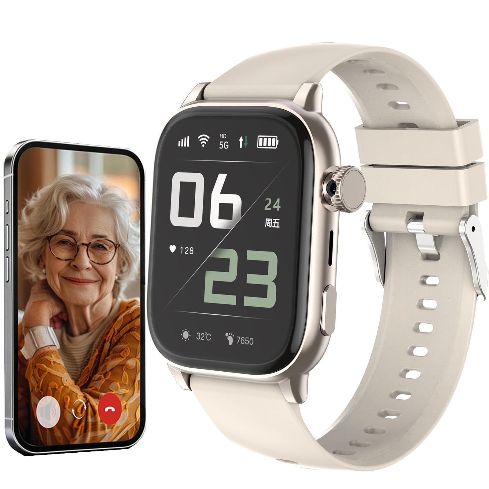 Smartwatch per Anziani con Rilevamento delle Cadute B