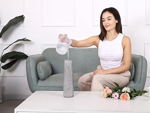 Miniatura 5 de Leewadee - Florero negro para hierba de las pampas, florero grande para decoración del hogar, 12 pulgadas, resina