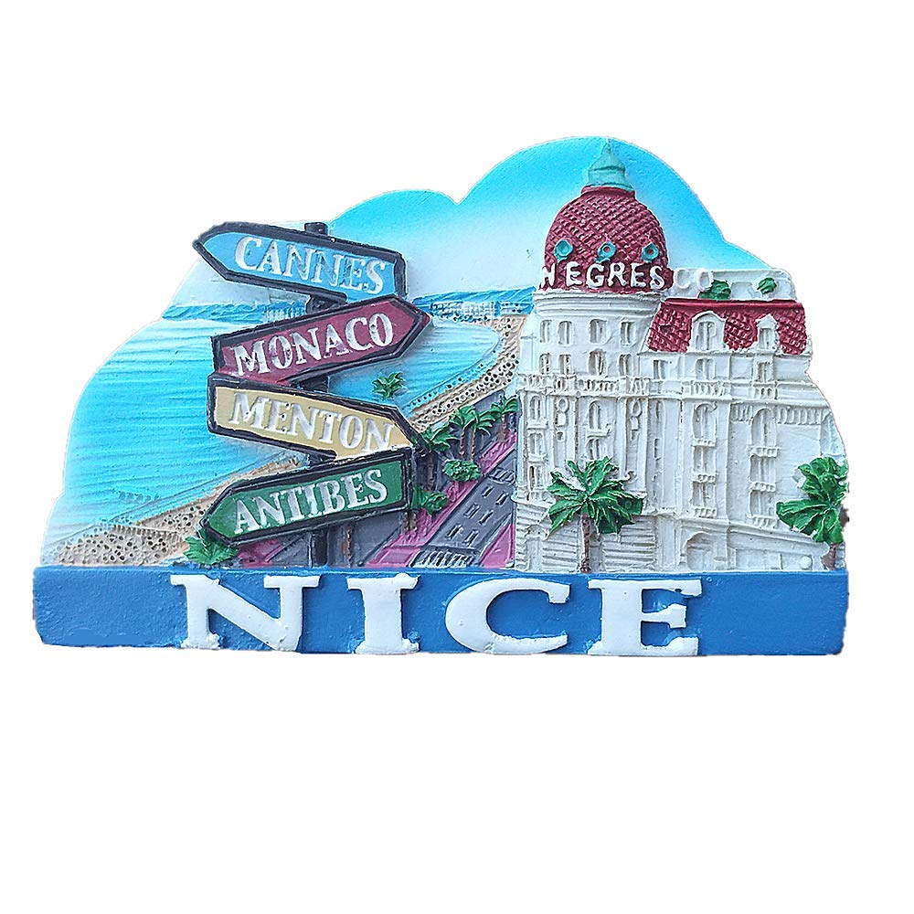Muyu Magnet Paris Negres Nice Alps Provence France 3D Fridge Magnet Souvenir Gift, Home & Kitchen Decoration Magnetic Sticker Nice France Refrigerator Magnet Collection