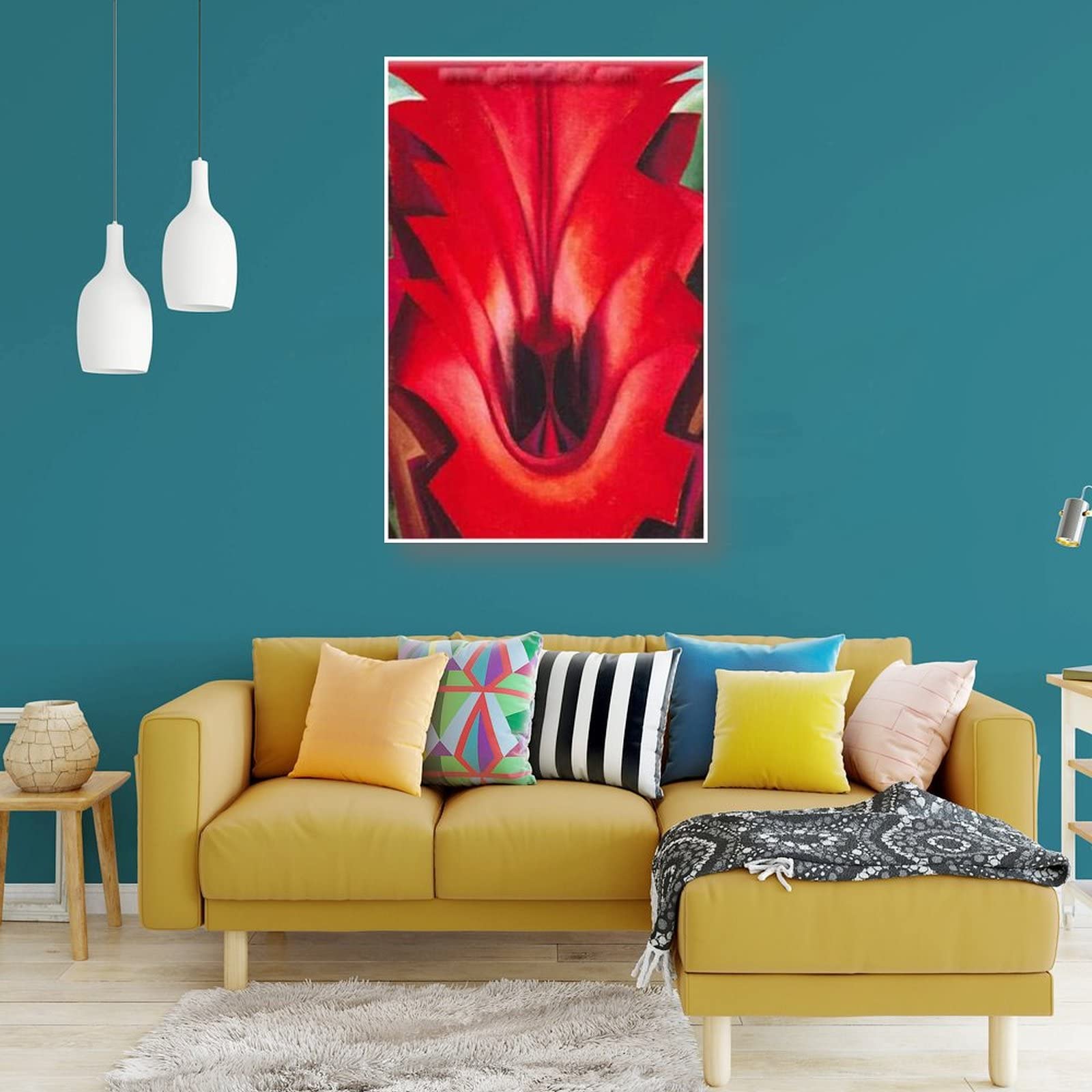 オキーフ、夏の日、希少画集画、新品額装付 オキーフ、夏の日、希少画集