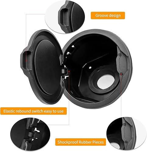 Miniatura 2 de DATOU BOSS Cubierta de tapa de gas para Jeep Wrangler 2018-2021JL Llenadora de combustible Accesorios exteriores Cubierta de tapa de tanque de
