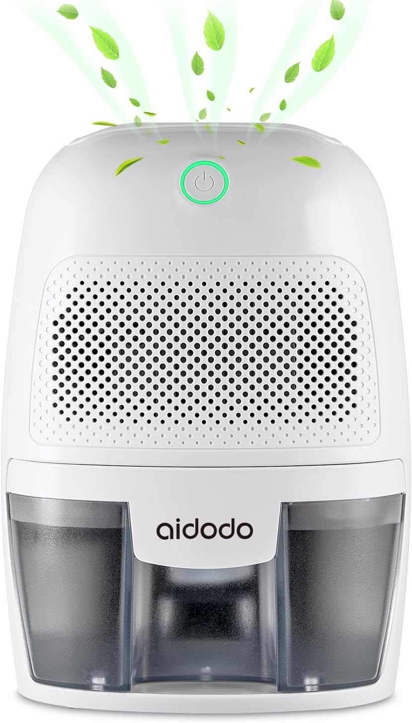 Dehumidifier Mini Electric 600ml, Portable Dehumidifiers Absorb Water 300ml / 24h, Automatic Shutdown,Ultra Quiet Air Cleaner for Home, Kitchen, Garage, Wardrobe, Basement