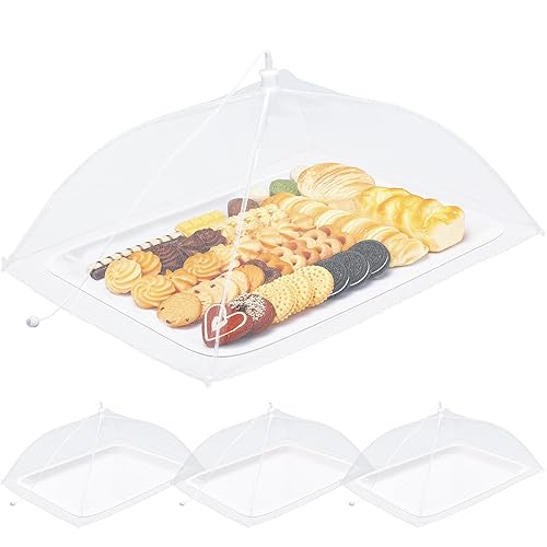 Baderke 8 Pack Plastic Serving Trays with Food Covers 15"