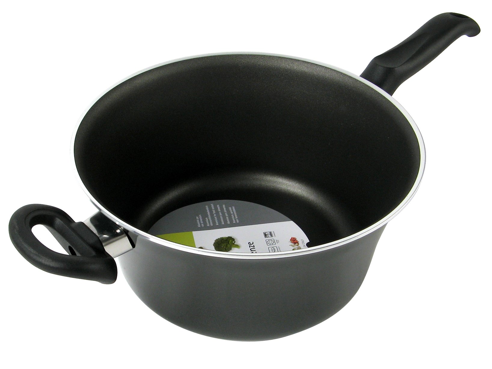 Casserole à Polenta Ballarini Firenze - 1 Manche, Diamètre 20 Cm - Sans Nickel - Noir