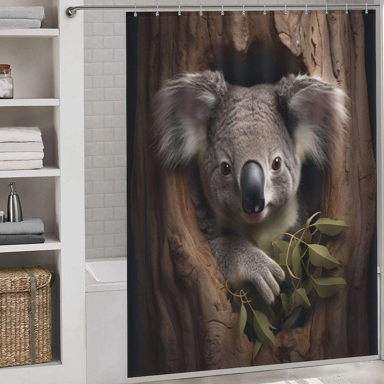 Rideau de douche koala pour transformer l'ambiance de la salle de bain des enfants