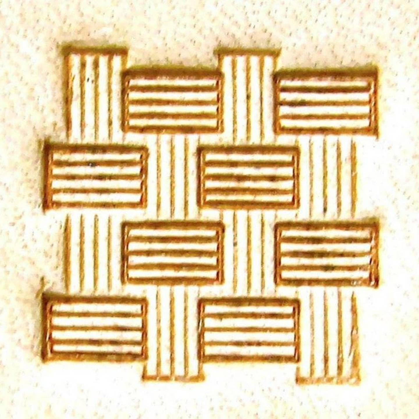 Craft Sha Leathercraft Stamp Punch 12x12mm K146 Multi Basket Weave Pattern Custom Shape Leather Stamping Carving Tool, for Leatherworking