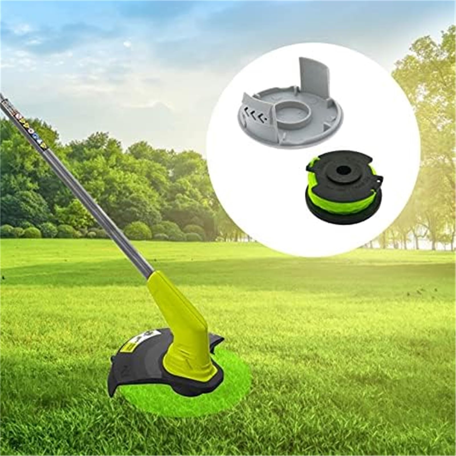 Automatyczna szpula kosiarki Szpula kosy spalinowej, dla Ryobi Rac143 6.1MX 2Mm 36V żyłka zamienna dla podkaszarki, RLT36B33 RY36LT33A-0(BLACK 8 2)