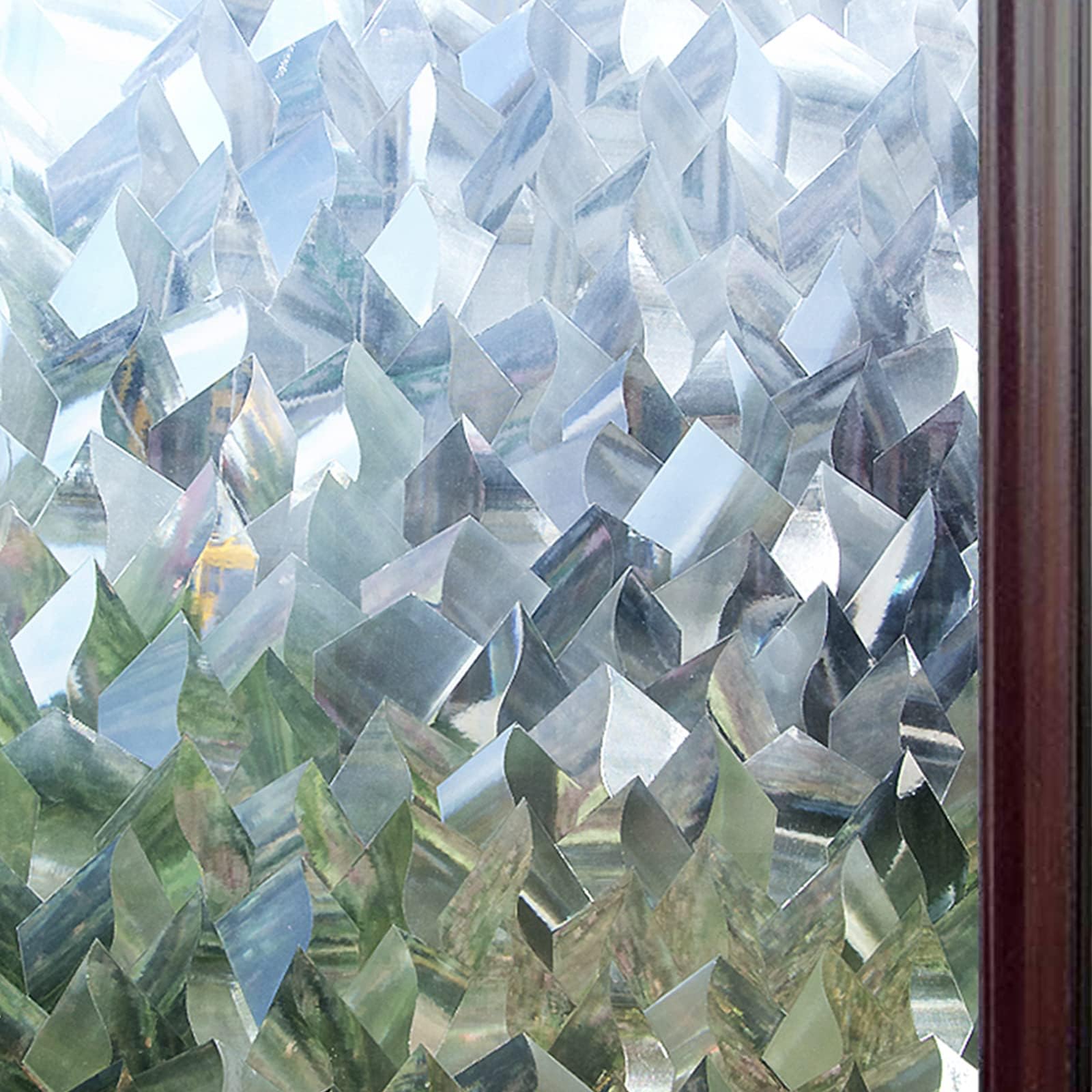rabbitgoo Window Privacy Film, Crystal Icicles, 17.5" x 78.7"