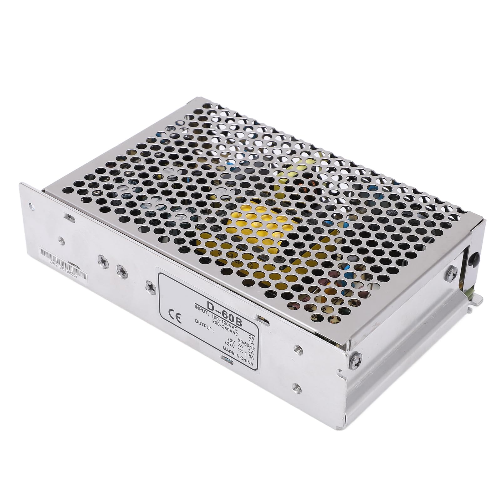Fafeicy Alimentatore D-60B DC a Doppia Uscita 5V 24V con Protezione Sovraccarico e Cassetta di Giunzione per Macchinari Elettronici