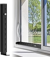 Vista 1 de Barras de bloqueo verticales ajustables para ventana, barras de seguridad para ventanas pequeñas en el interior, cerraduras de ventana para ventanas