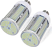 2 Pack elivern 50W LED Corn Bulbs 400W Equivalent 6000 Lumens 5000K Daylight E26/E27 Garage Warehouse Lights