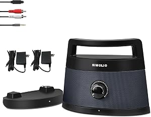 SIMOLIO Wireless TV Speakers for Seniors & Elderly, Bluetooth Speaker for Smart TV, 3 EQ Modes, Voice Highlighting, Portable TVs Speaker, 164ft Range, Support Optical/RCA/AUX, Bluetooth Connectivity