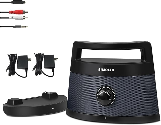 SIMOLIO Wireless TV Speakers for Seniors & Elderly, Bluetooth Speaker for Smart TV, 3 EQ Modes, Voice Highlighting, Portable TVs Speaker, 164ft Range, Support Optical/RCA/AUX, Bluetooth Connectivity