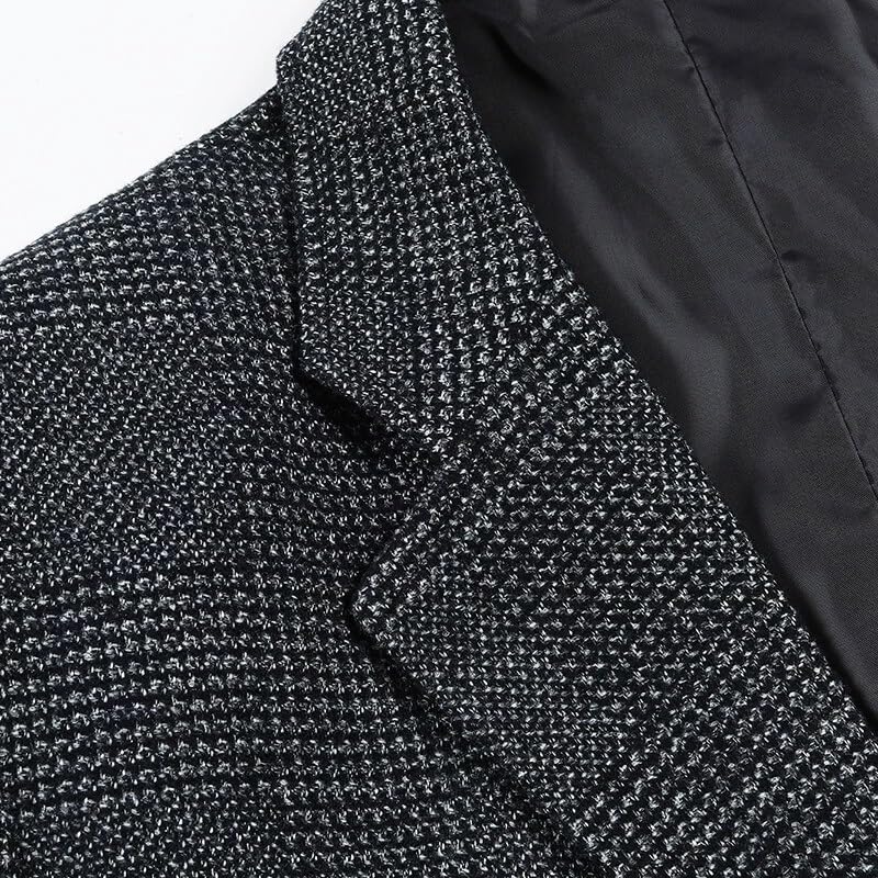 Men's Business Casual Blazer Trendy Two Button Sport Coat Spring Fall Middle Aged Suit Jacket4