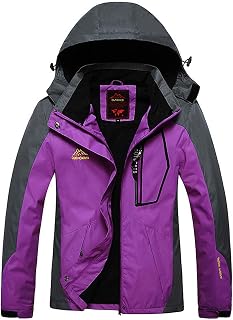 Générique Men's Waterproof Parka Softshell Motorcycle Lightweight Folding Jackets Trekking Camping Windproof Leisure with Drawstring Breathable Hiking Coats
