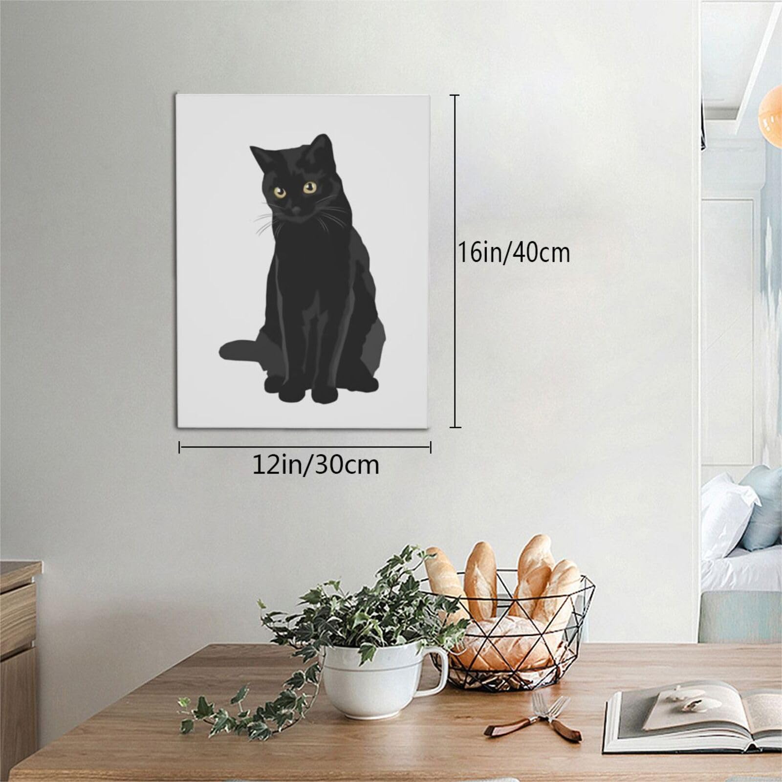 【美品】黒猫 アートパネル キャンバス画 ポップアート インテリア 壁掛け Amazon.co.jp: 黒猫 猫柄 ネコ アートポスター アートパネル