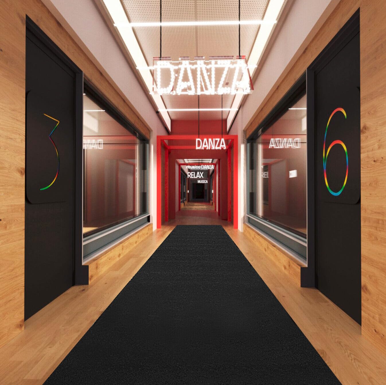 emmevi Tappeto Moquette Nera Antiscivolo Passatoia Corridoio Pavimento Scale Palestra Locale 100x500 Cm
