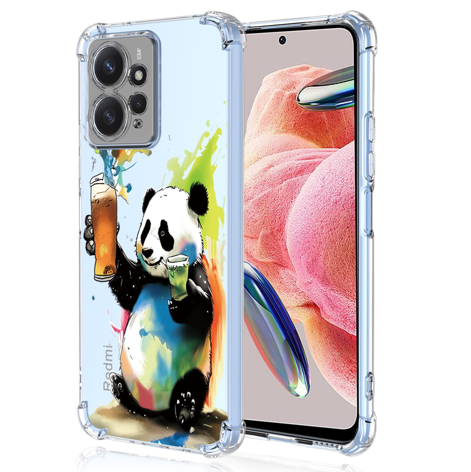 XINYEXIN Cover per Xiaomi Redmi 14C 4G Trasparente Slim - Custodia per Cellulare TPU Antiurto, Serie di Graffiti Artistici Colorati e Cool, Disegno