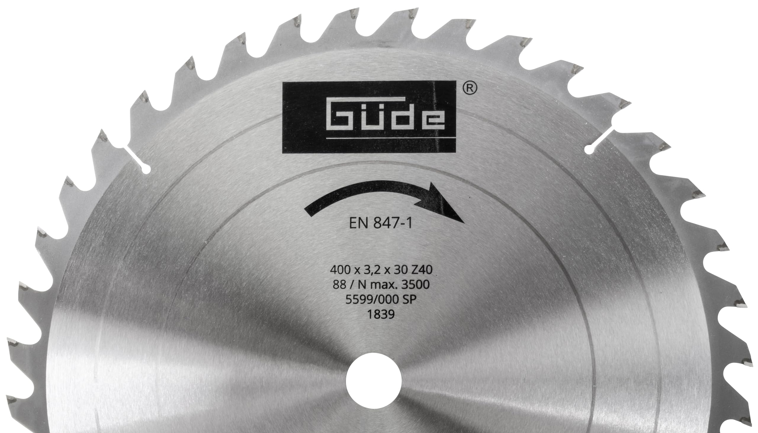 Güde Carbide lama 400x30x2, 2 mm con 40 denti