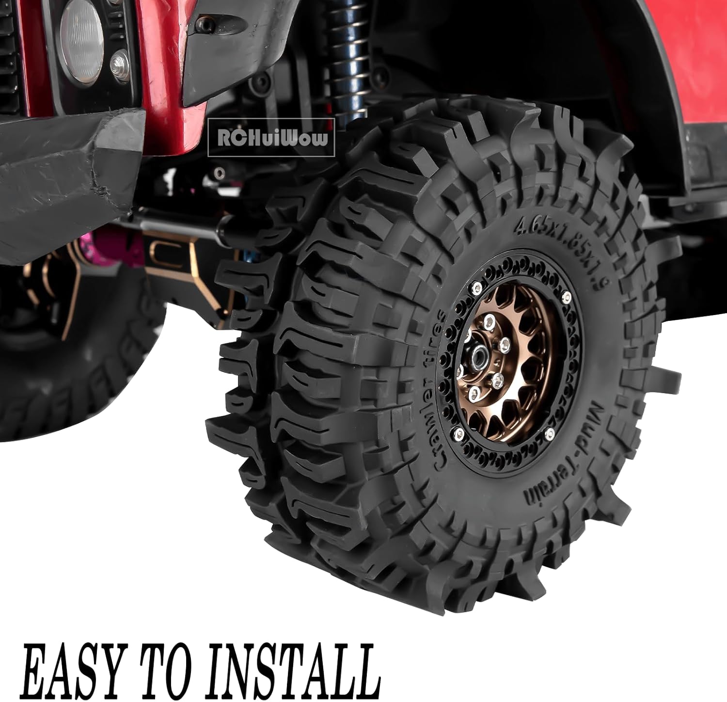 1.9 Inch RC Crawler Tires Skins Soft Rubber Off-Road Tyres for 1/10 TRX4 TRX6 SCX10 90046 AX103007 D90 Gen7 MST VS4-10,RCHuiWow High Grip Mud Terrain Tyres,StyleG