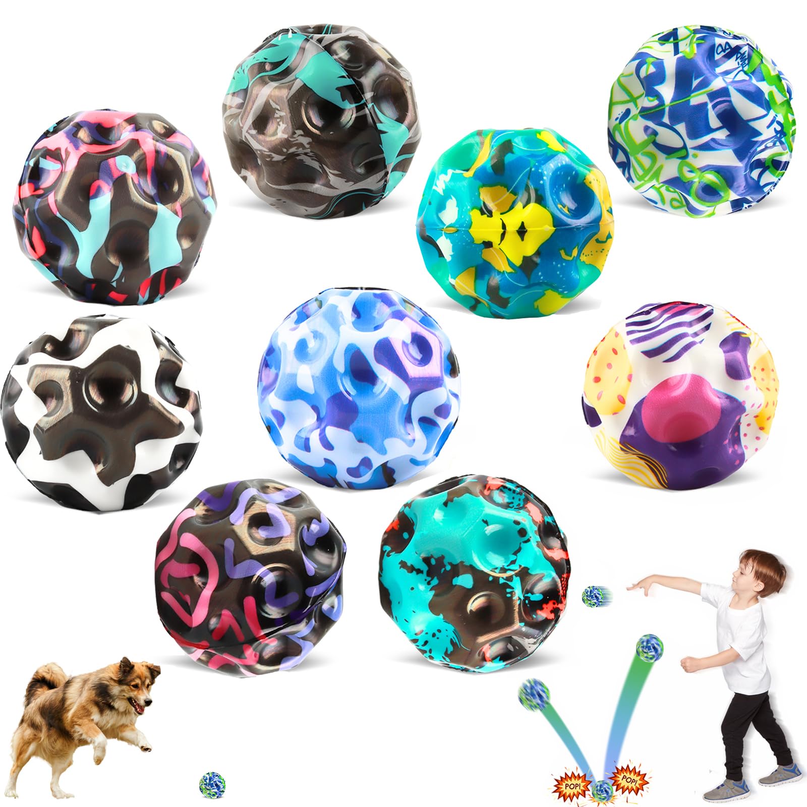 MQIAN 3 Pezzi Sfera da Polso, Palline con Elastico da Polso, Palline da Polso Sportive, Palla da