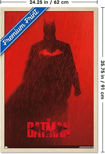 Miniatura 36 de Trends International DC Comics Movie The Batman - Póster de una hoja de Batman Teaser, 22.375 x 34 pulgadas, versión enmarcada en negro Versión