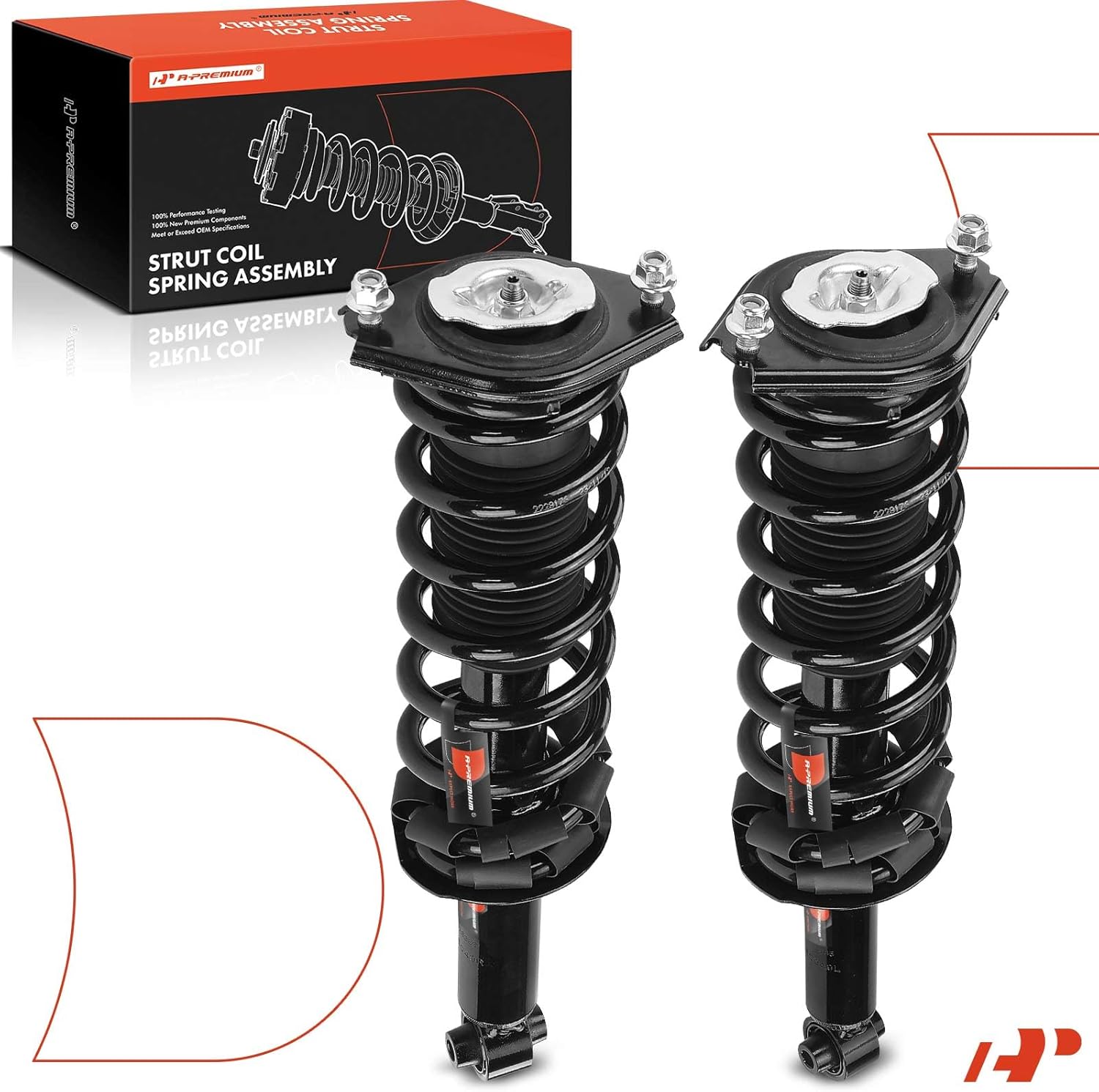 A-Premium Rear Pair (2) Complete Strut and Coil Spring Assembly Compatible with Subaru Forester 2019 2020 2021, 2.5L, Driver and Passenger Side