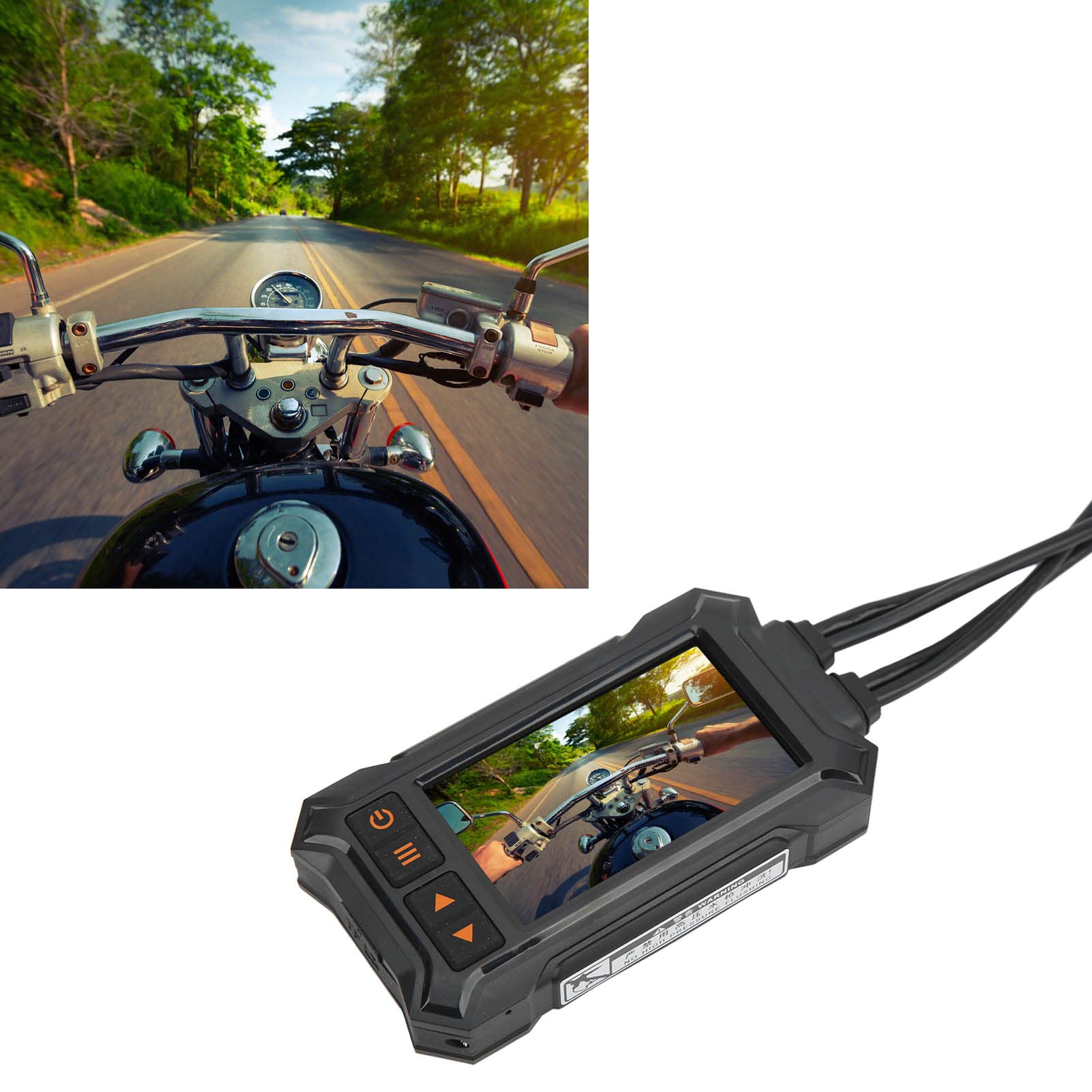 Ausla Rejestrator Jazdy Motocyklem, Wodoodporna Kamera Samochodowa z Dwoma Obiektywami IP67, Wideo 1080P z GPS dla Motocyklistów