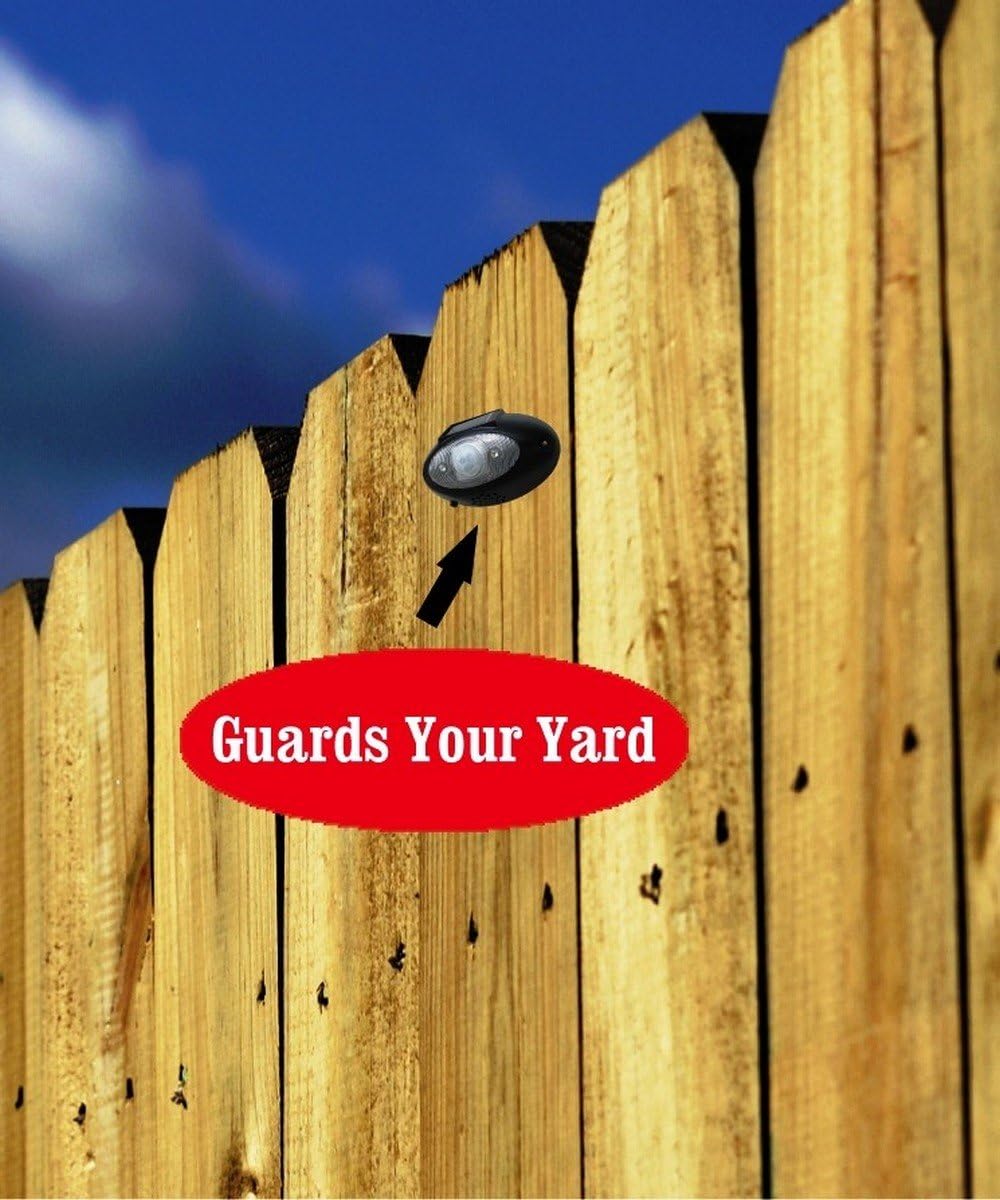 HOMEBRITE EW-1 EyeWatch Outdoor Wireless Solar-Powered Security Motion Detector, 180 Degree Detection, Siren Alert with Flashing Blue Lights.