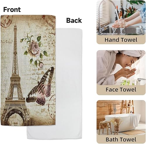 Vista 28 de Juego de 2 toallas de mano de baño, toallas de mano de girasol, toalla de cara floral amarilla, toallas decorativas suaves y absorbentes para baño