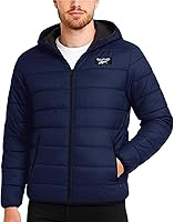 Reebok Men's Lightweight Quilted Puffer Jacket - Glacier Shield Insulated Plus Size Winter Coat S-5XL