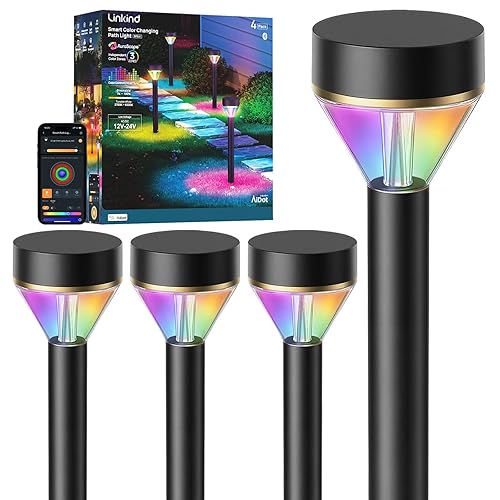 Linkind Smart Landscape Path Lights SP6LV, 510LM Multi-Zone Low-Voltage Pathway