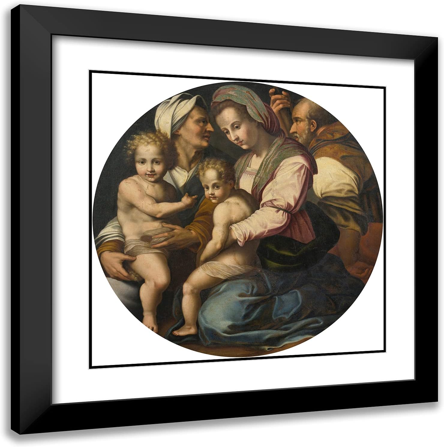 ArtDirect Del Sarto, Andrea 20x20 Gold Ornate Framed Art Print with Double Matting Titled: At the Moment