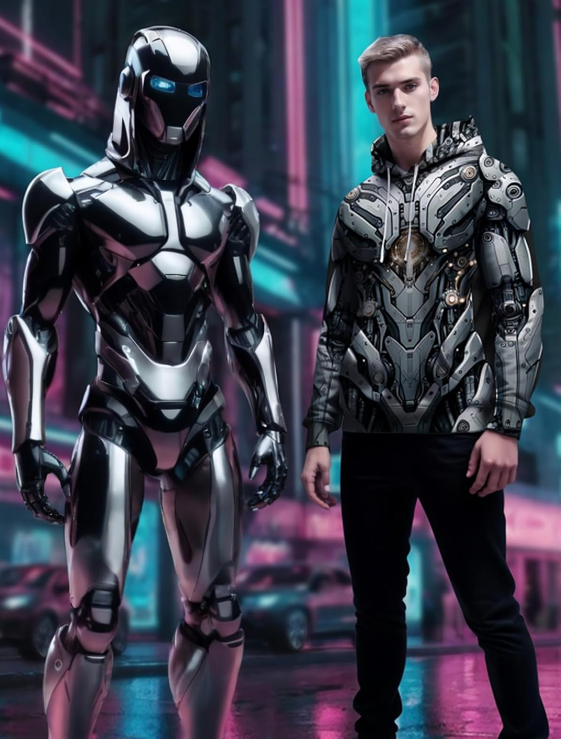 Men 3D Print Pullover Hoodies - Teen Women Graphic Sweatshirt - Image 2