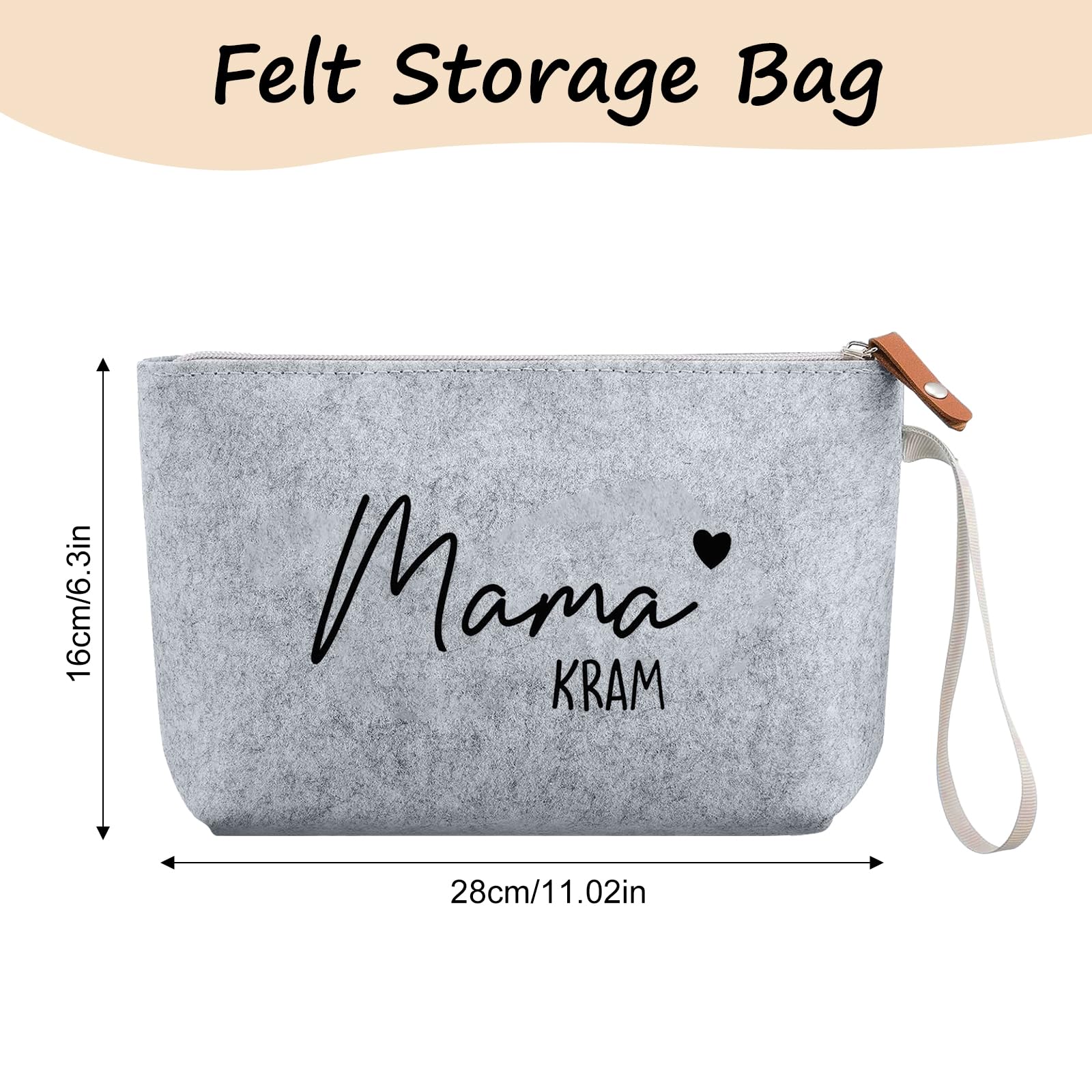 Pochette Maman Trousse de Toilette Bebe Cadeau Future Maman 2 Pièces Voyage