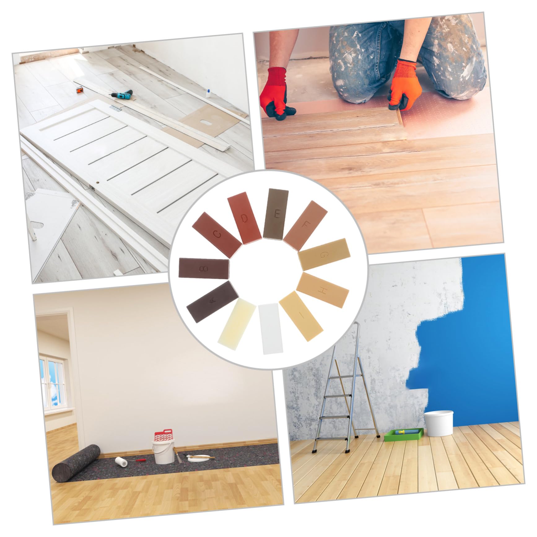 33 Teiliges Holz Reparaturwachs für Vinylboden Farbige Wachsklötze zur Einfachen Reparatur von Kratzern Rissen und Flecken Parkett PVC Linoleum Möbeln Türen und Treppen