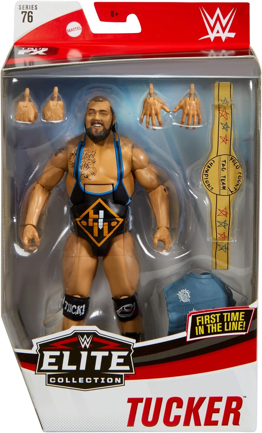 WWE Heavy Machinery Otis Elite Series #76 Deluxe Action Figure with Realistic Facial Detailing, Iconic Ring Gear & Accessories