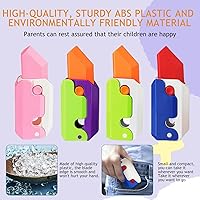 Vista 5 de 8 piezas de juguete de plástico de gravedad 3D navaja automática de impresión cuchillo de zanahoria, juguetes fidget de cuchillo sensorial