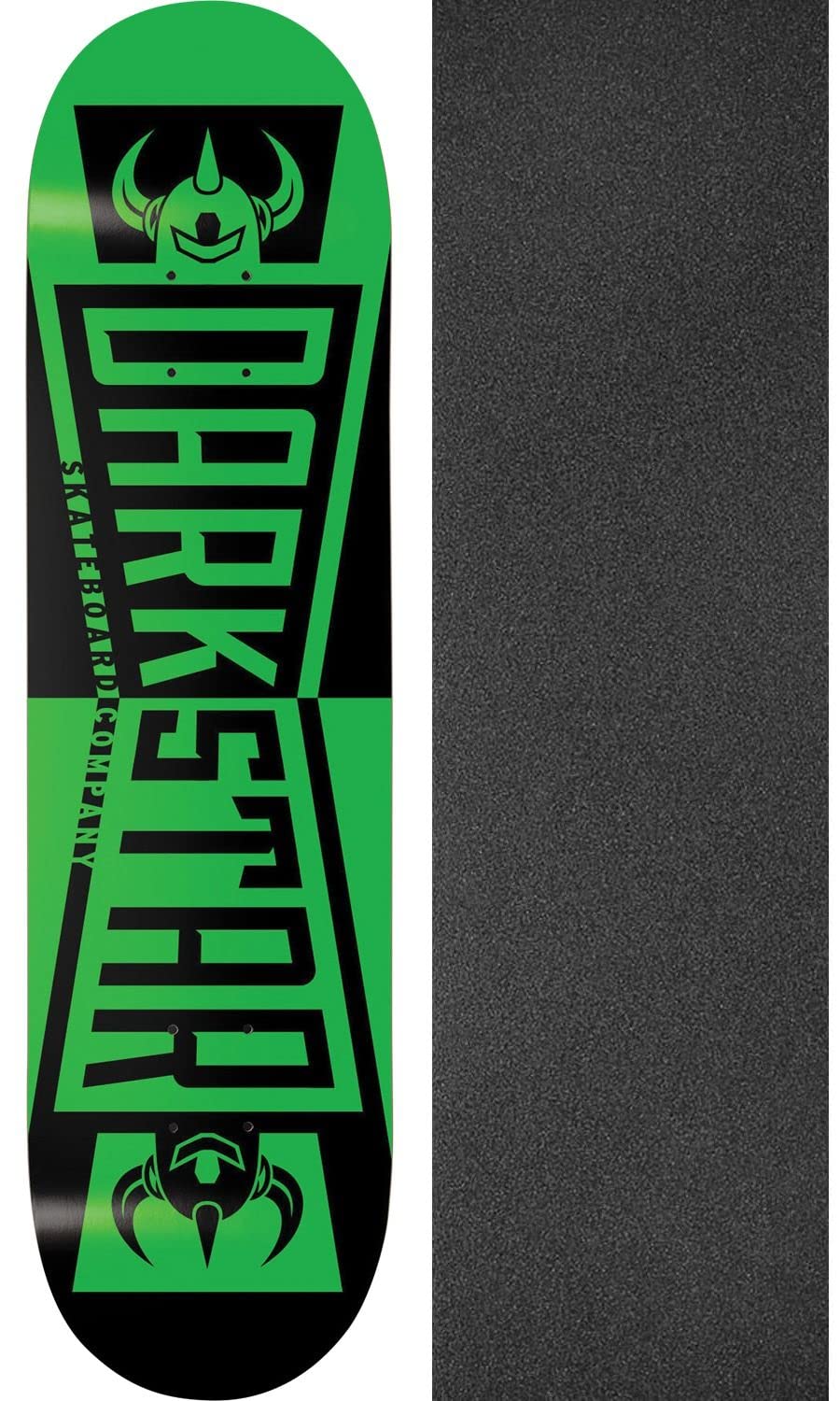 Darkstar Skateboards Divide Green Skateboard Deck RHM - 7.75" x 31.2" with Jessup Black Griptape - Bundle of 2 Items