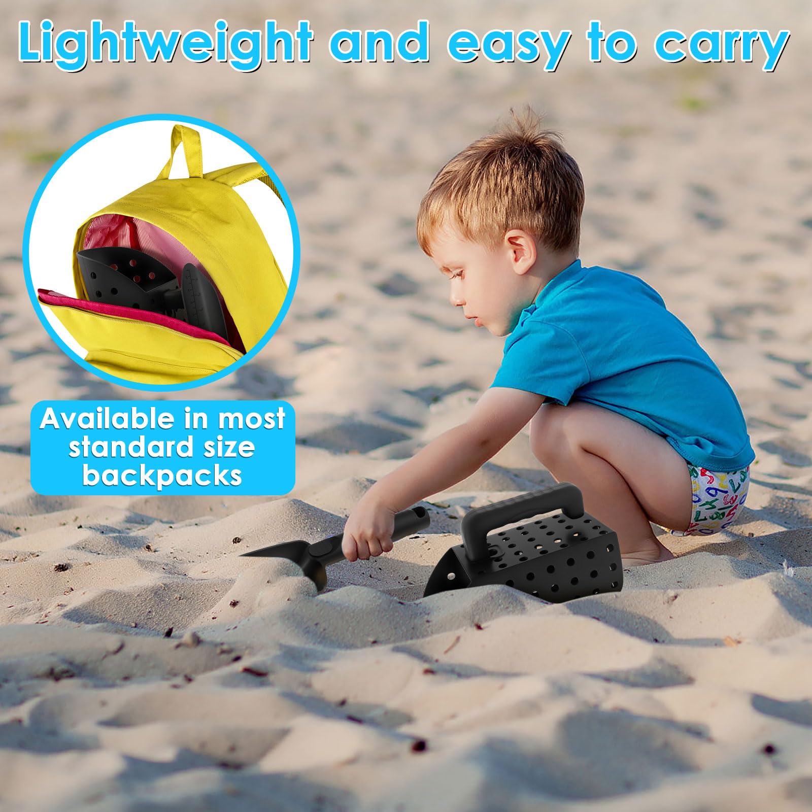 SUNGOD-Pelle à Sable Et Pelle Ensemble De Pelle à Sable De Détection De Métal Pelle à Sable Et