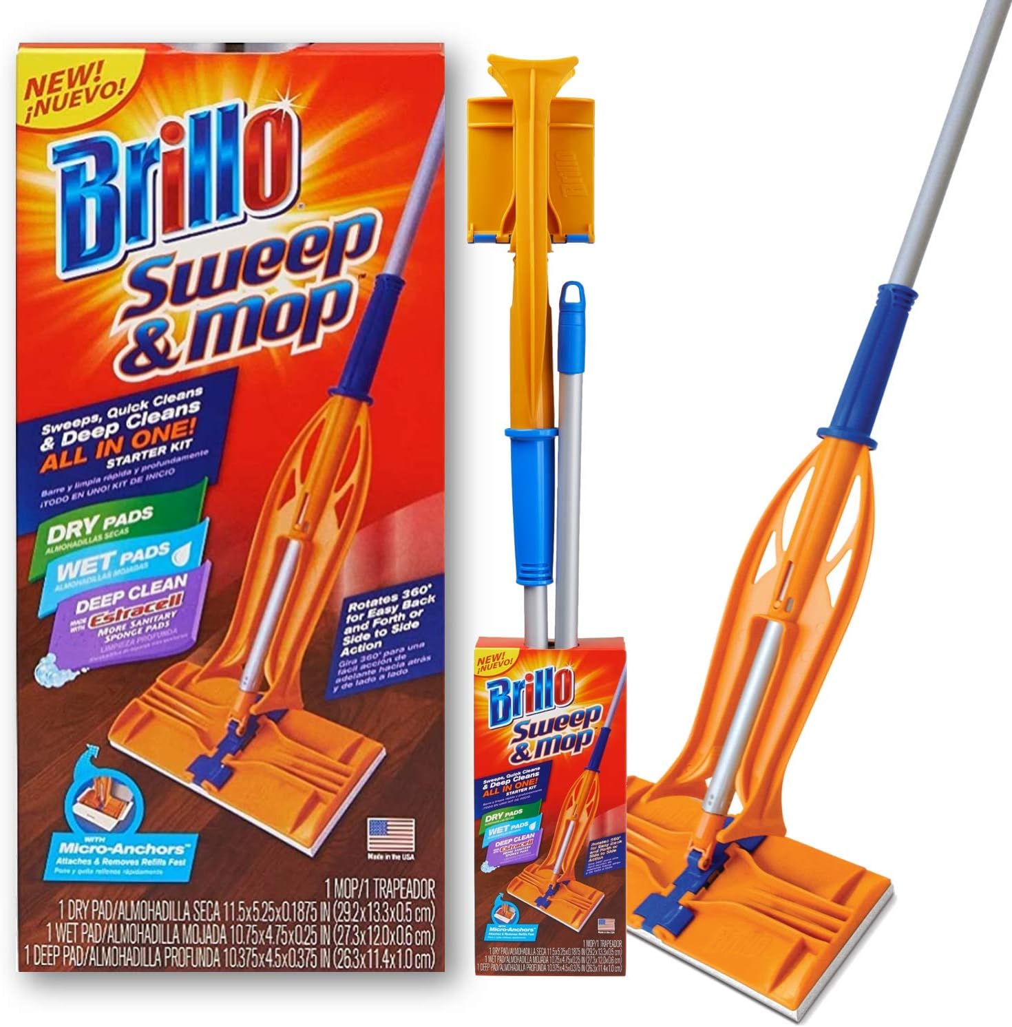 Armaly Brands Brillo Sweep & Mop Starter Kit, 1-Count