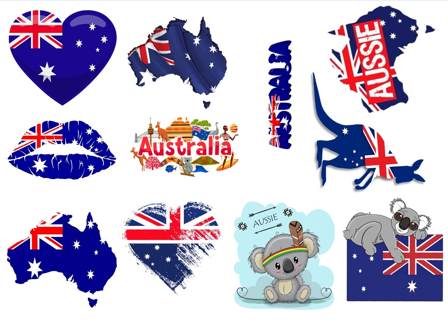 Kaz Creations Australia Temporary Tattoos Australia Collection (Australia Temporary Tattoos)
